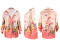 Gradient contrast floral Bird Print Long Shirt