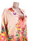 Gradient contrast floral Bird Print Long Shirt