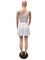 Casual pleated skirt diagonal shoulder suit