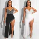 Hot drill sexy suspender dress