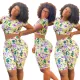 Navel revealing top slim fit Pants Set