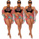Sexy coat printed shorts two piece set (excluding underwear)
