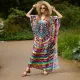 Printed robe holiday blouse