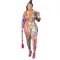 Multicolor long sleeved shirt pants suit