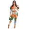 Multicolor long sleeved shirt pants suit