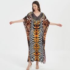 Printed holiday Gown Dress