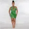 Cross suspender bust wrap hip hot drill dress