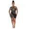 Cross suspender bust wrap hip hot drill dress