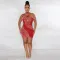 Cross suspender bust wrap hip hot drill dress