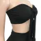 Chest wrapped sleeveless long skirt two-piece set