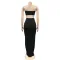 Chest wrapped sleeveless long skirt two-piece set