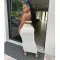 Chest wrapped sleeveless long skirt two-piece set