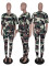 Large fashionable camouflage print two piece set