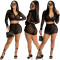 Mesh casual two piece set