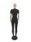 Round neck T-shirt solid casual suit