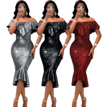 Line neck strapless dress