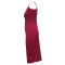 Solid sleeveless V-neck suspender dress
