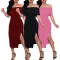 Slim fit solid color strapless dress