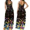Loose sleeveless suspender dress