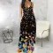 Loose sleeveless suspender dress