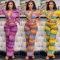 Three piece printed long sleeved trousers