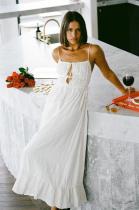 Sexy suspender backless resort beach skirt
