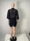 Polo cardigan wool shorts two piece set
