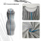Personalized Stripe Print Hip Wrap sexy dress