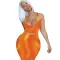 Tie dyed sexy U-neck vest skirt suit