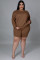 Oversize knitted casual sports suit