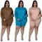 Oversize knitted casual sports suit
