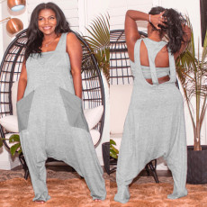 Sexy backpack Jumpsuit bra two piece set