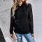 Fashionable lace patchwork Hoodie