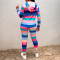Hooded top casual sports suit