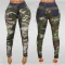 European and American fashion sexy high waist slim camouflage elastic Leggings