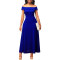 Solid women's one-line collar strapless dress