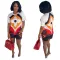 Digital print short sleeve Shorts Set