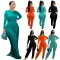 Slim fitting long sleeve casual two piece set