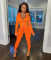 Solid color sports two piece set