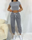 Casual rubber band waist bandage set