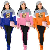 Lettered fashion casual suit