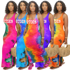 Tie dyed Vest Large sexy dress