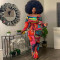 Bandage Large Print Jumpsuit