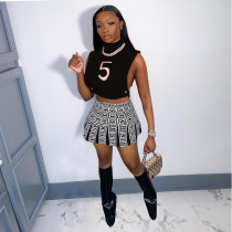 Two piece printed Skirt Set