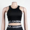 Sexy vest sleeveless letter casual two piece set