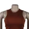 Sexy round neck sleeveless shorts two piece set