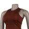 Sexy round neck sleeveless shorts two piece set