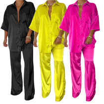 Loose casual 5-sleeve Pants Set