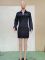 Hot selling solid color long sleeved one-piece lined dress