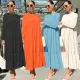 Casual long sleeved loose dress
